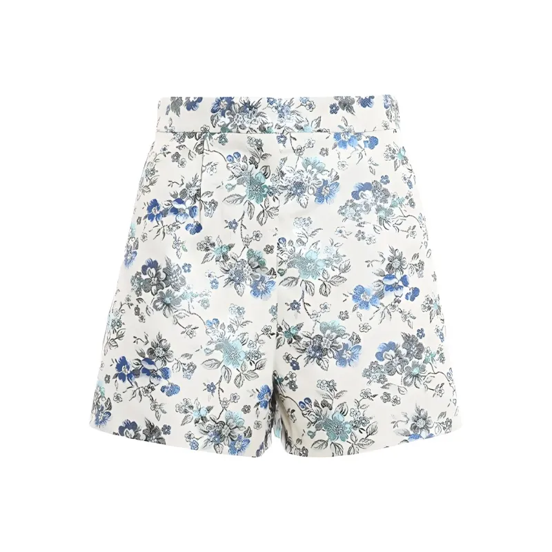 PINKO Casual Shorts Women's Blue With White Lettering-0