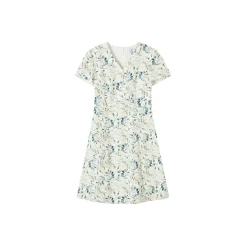 FINITY Short Sleeved Dresses Women's Beige Base Print