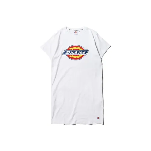 Dickies Crew Neck Fitted Short Sleeved Dress Women's White