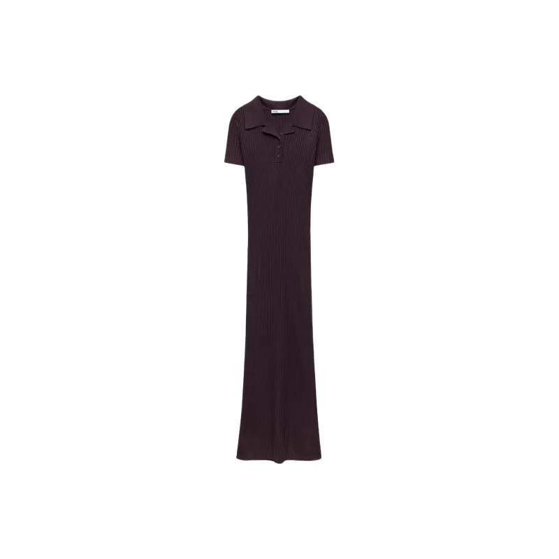 ZARA Short-Sleeved Dresses Women's Purple-0