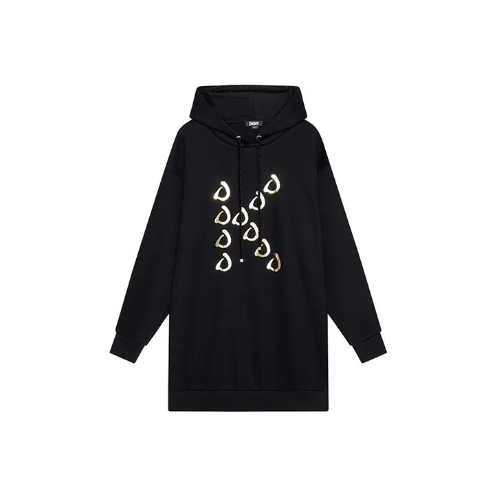 DKNY Long Sleeved Dress Women's Black-0