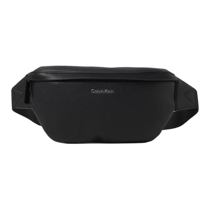 CALVIN KLEIN Polyester One Shoulder Crossbody Fanny Pack Men's Black-1