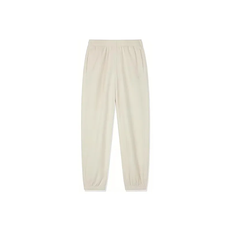 QIAODAN Knitted Sweatpants Women's Cream White-0