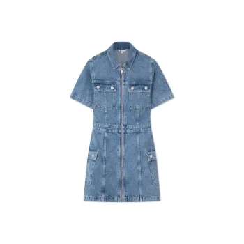 Tommy Hilfiger Short Sleeved Dresses Women's Denim Blue