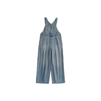 STILL WALKING Overalls Women's Denim Washed Blue