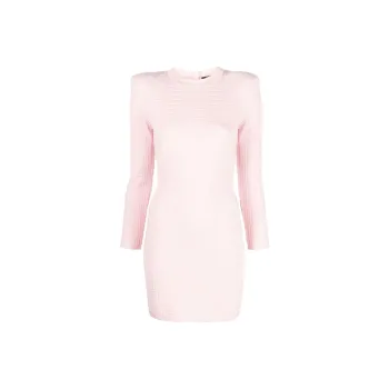 BALMAIN Monogram Knitted Mini Dress