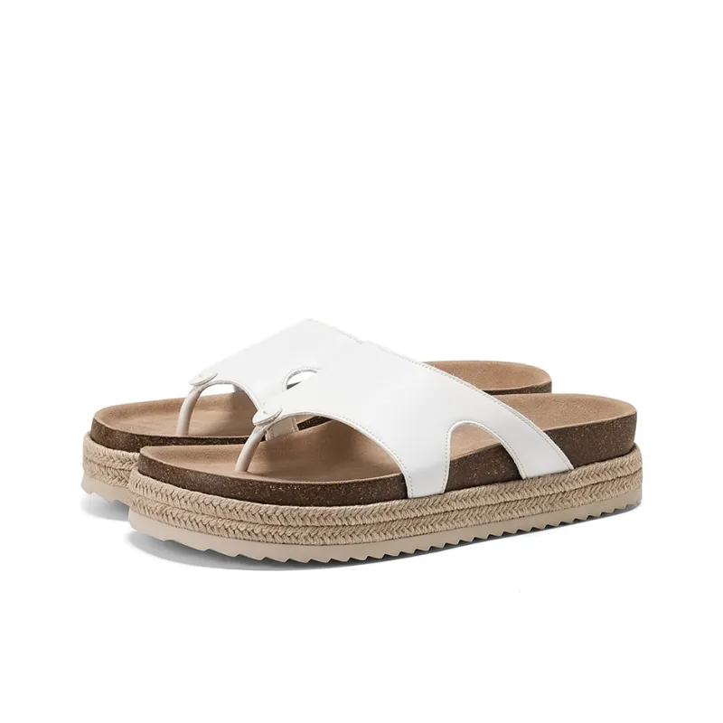 GG CC Abrasion Resistant Slip Resistant Platform Outerwear Flip Flops Women's-2