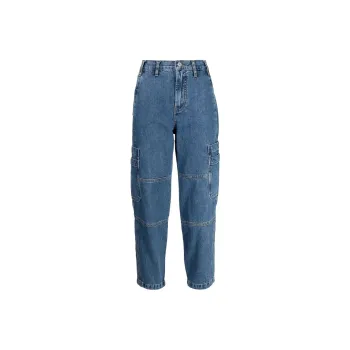 FRAME Utility Barrel High rise Straight Jeans