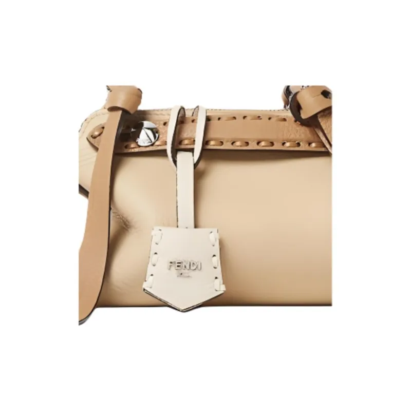 FENDI Selleria Calfskin Shoulder Bag, Crossbody Bag, Handbag Mini Women's Beige-5