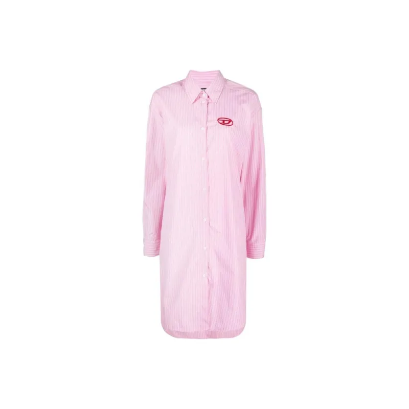 DIESEL Long-Sleeved Dresses Women's Light Pink-0
