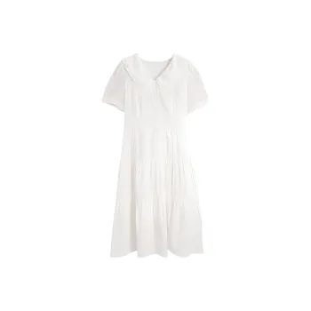 Love To Serve Short Sleeved Dress Women's White