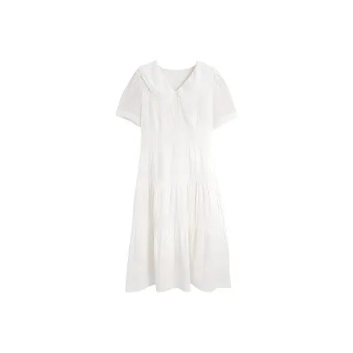 Love To Serve Short Sleeved Dress Women's White