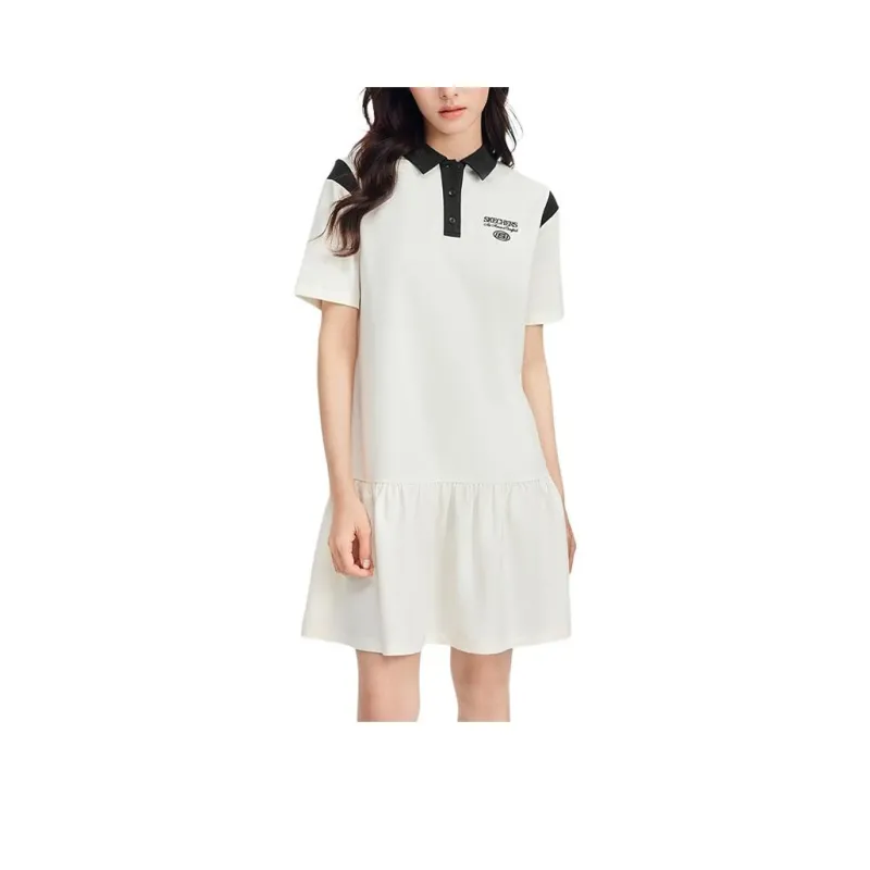 Skechers Sports Life Collection Short Sleeved Dresses Women's Marshmallow White-2