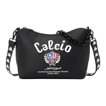 Kappa Fabric Shoulder Bag, Crossbody Bag Regular Unisex Black