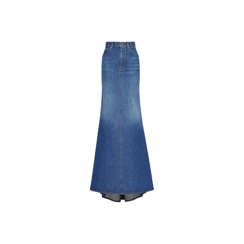 Valentino High Waist Denim Skirt-0