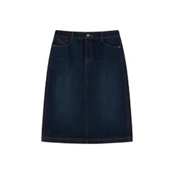 HAZZYS Denim Long Skirts Women's Navy Blue
