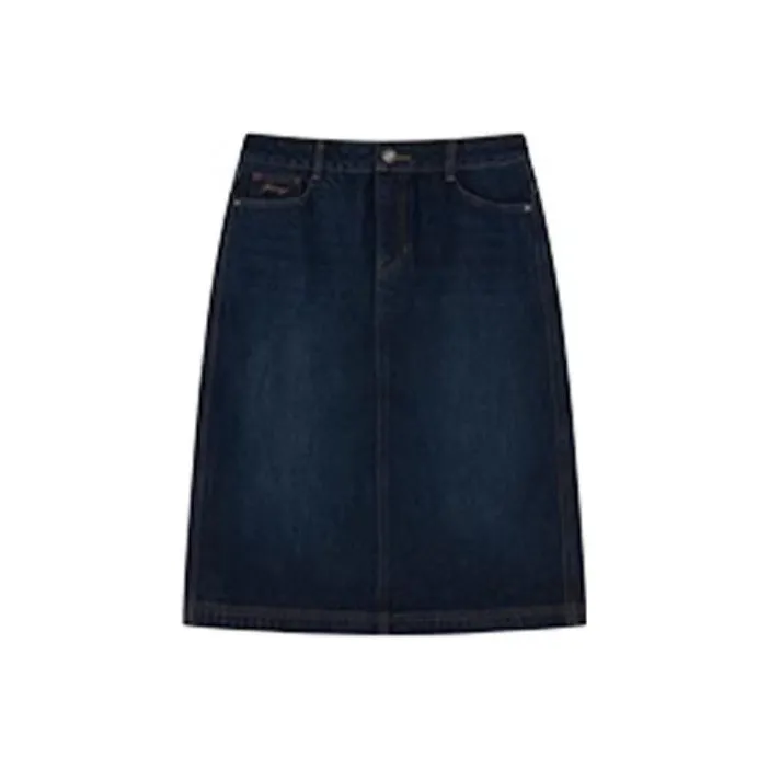 HAZZYS Denim Long Skirts Women's Navy Blue-0