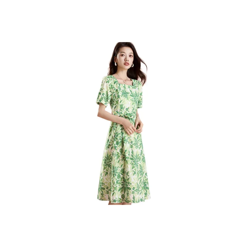 Mylan SS24 Short Sleeved Dresses Women's Green-0
