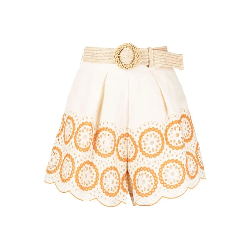 Zimmermann Broderie anglaise Linen Short Shorts-0