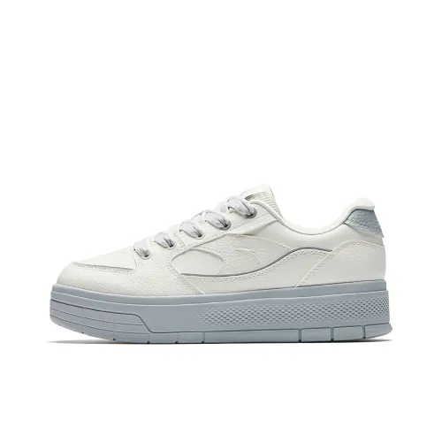 Anta Light Breeze Anti Slip Wear Resistant Low Top Skateboard Shoes Women's White