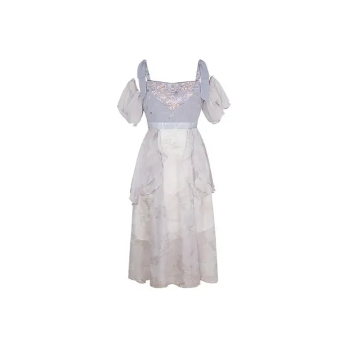 Double Seventh Short-Sleeved Dresses Women's Purple