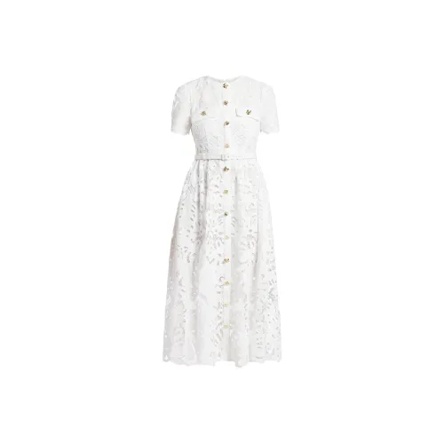 Self portrait Lace Belted Midi Dress