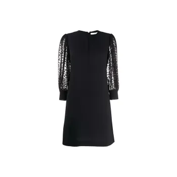 Givenchy Lace Sleeves Shift Dress