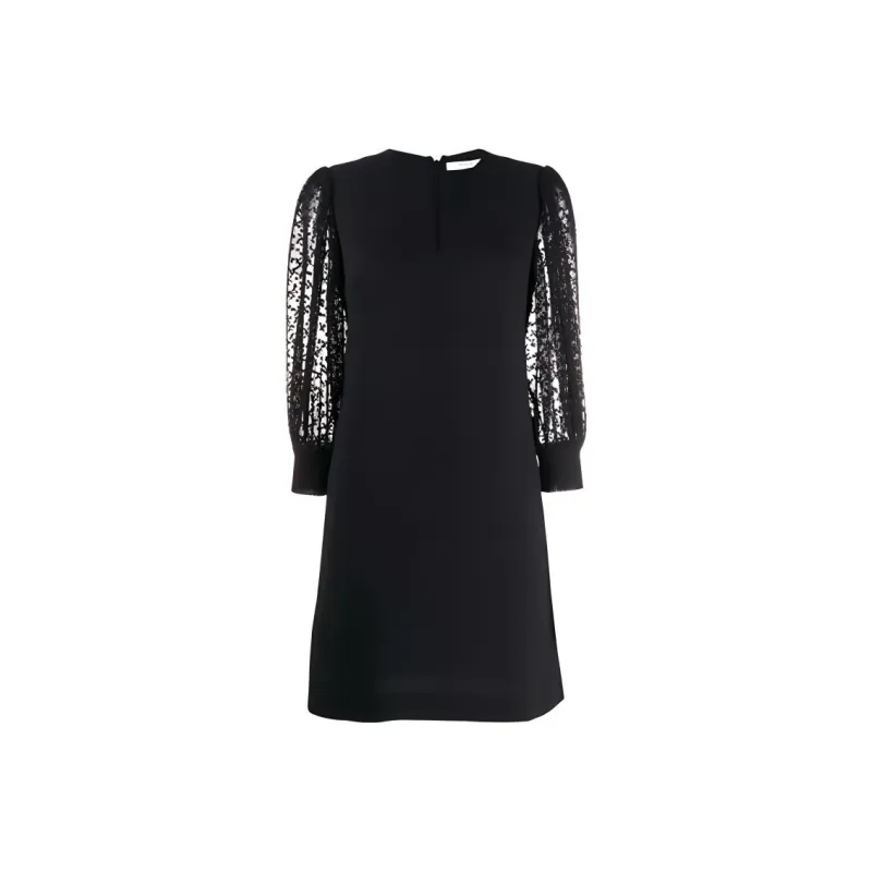 Givenchy Lace Sleeves Shift Dress-0