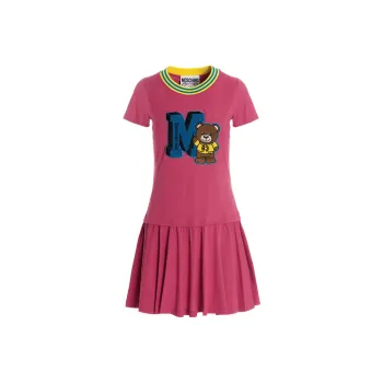 MOSCHINO Short Sleeved Dresses Women's Fuchsia