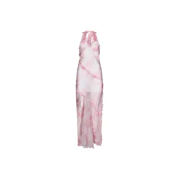 MSGM Sheer Ruffle-Detailed Sleeveless Maxi Dress