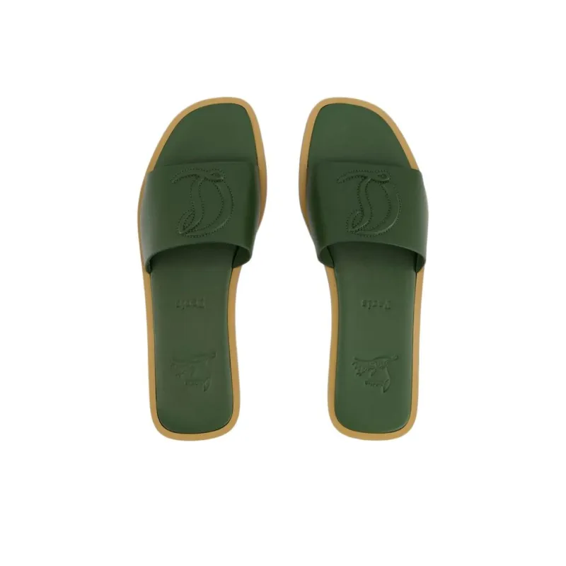 CL LUBOTING Slide Slippers Women's Green-4