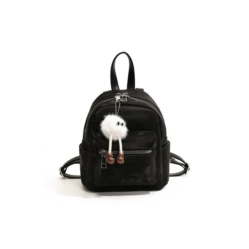 Yalu PU Backpack Women's White/Silver/Black/Pink/Coffee-32