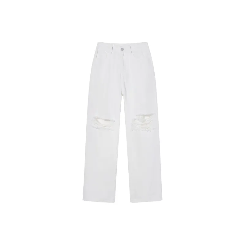 I'M ONE Ripped Pants Jeans Fall Women's-4