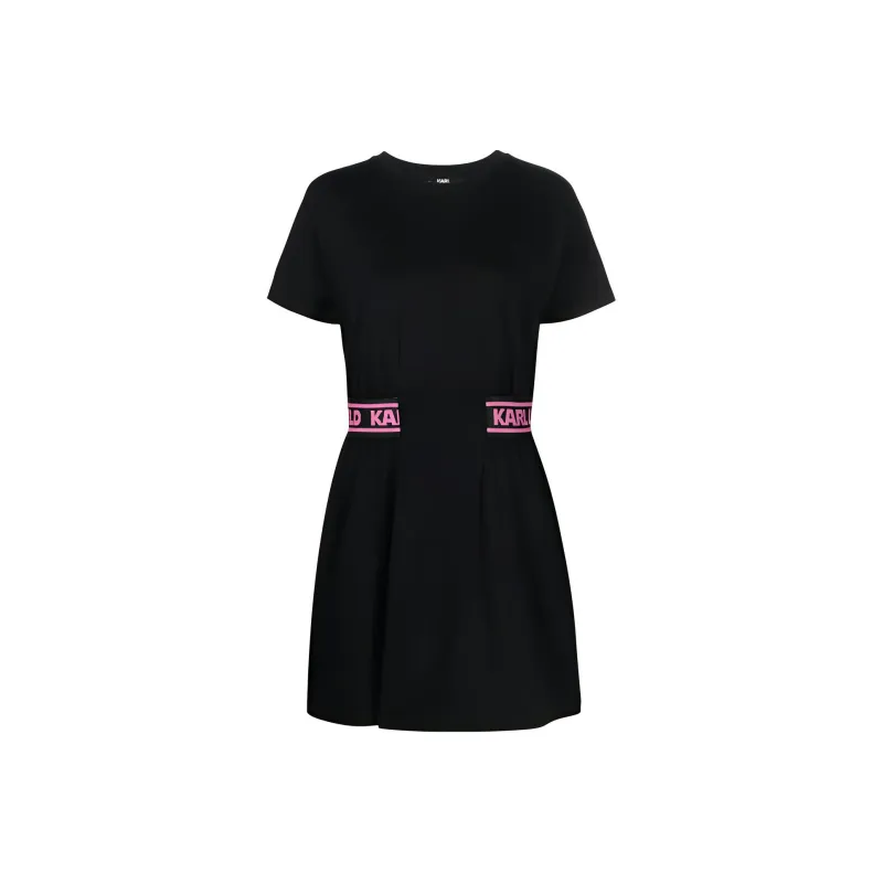 KARL LAGERFELD Logo-trim T-shirt Dress-0