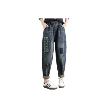 Cypress House Jeans Women's Dark Blue With Green Accents