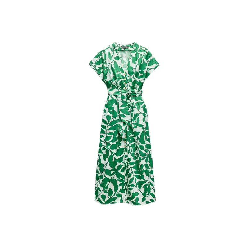 ZARA Short-Sleeved Dresses Women's Green-0