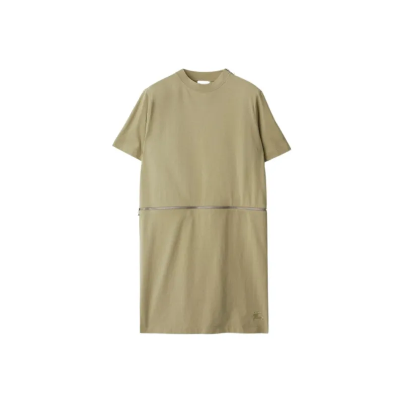 Burberry Logo embroidered Cotton Dress-0