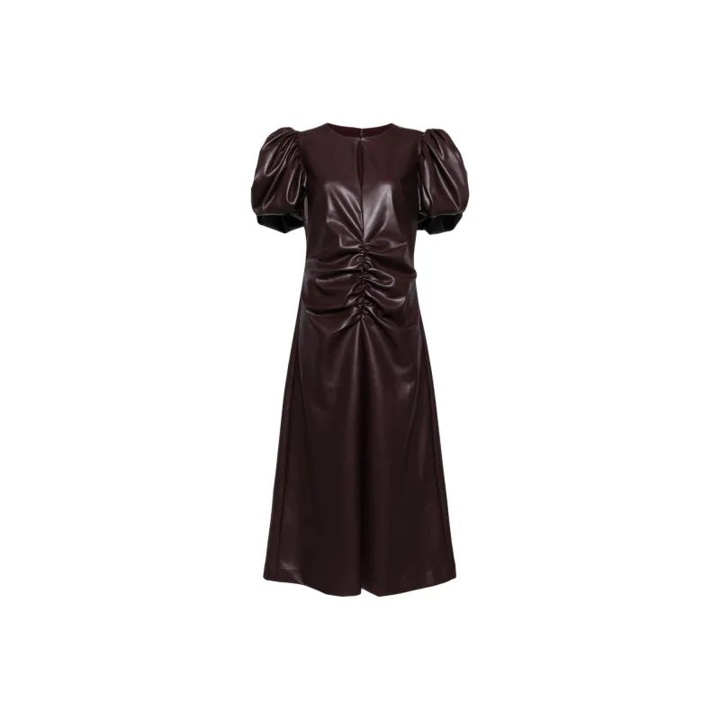 Rotate Puff-sleeve Midi Dress-0