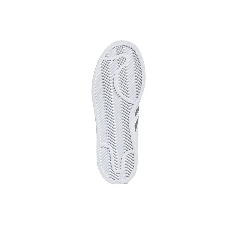 Adidas Originals SUPERSTAR Mid Top Skateboard Shoes Women's White Silver-6