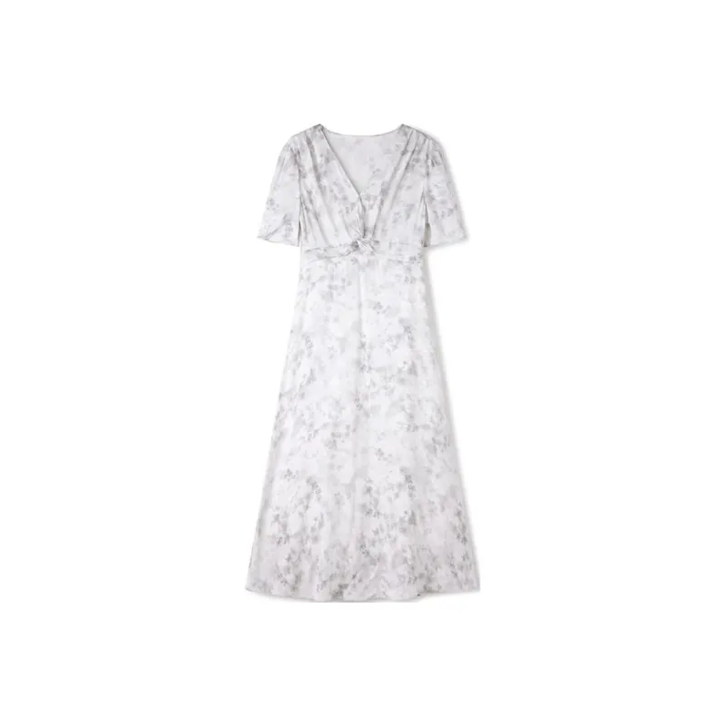 TKY SHOP Short Sleeved Dress Women's Hyacinth Purple-0