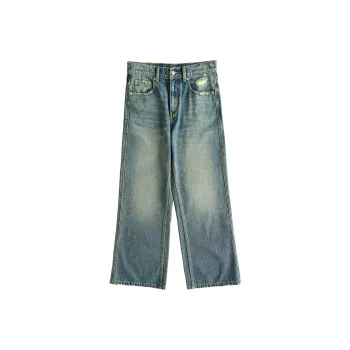 BLUELANDINC Flared Pants Jeans Women's Washable Blue