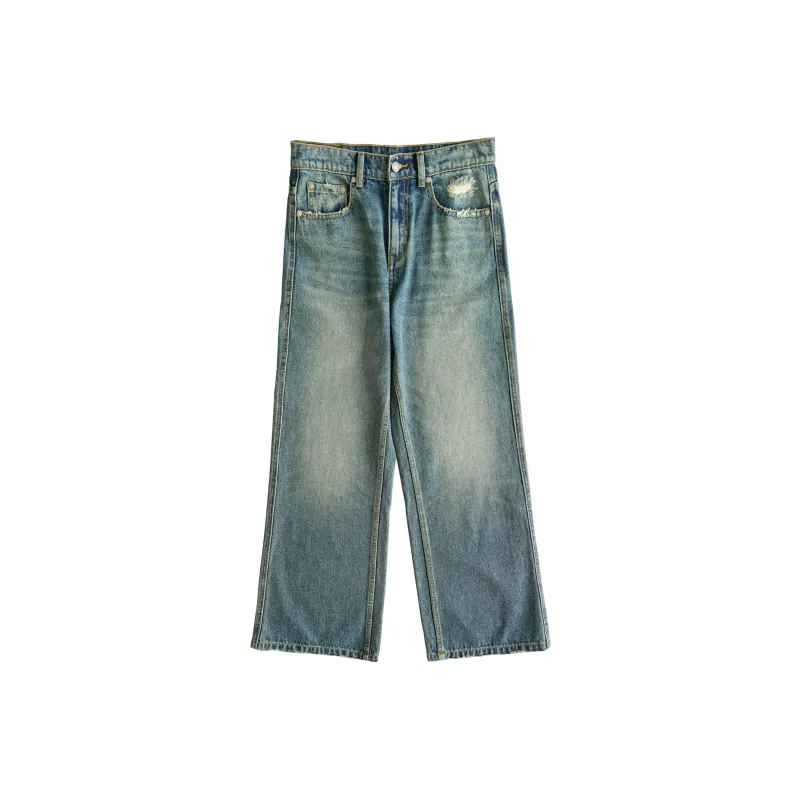 BLUELANDINC Flared Pants Jeans Women's Washable Blue-0