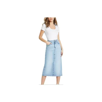 GUESS Denim Long Skirts Women's Blue