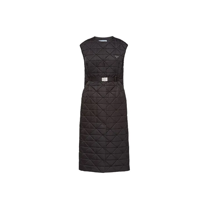 PRADA FW21 Sleeveless Dress Black Women's-0