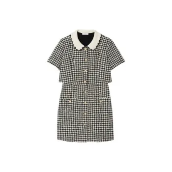 Sandro Short-Sleeved Dresses Women's Black & White
