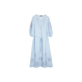 ELLE Long Sleeved Dress Women's Blue