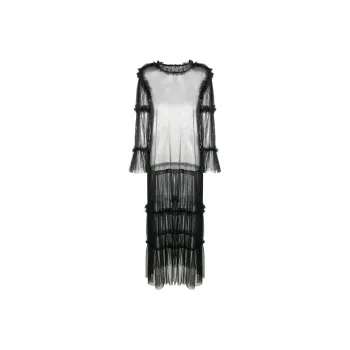 MM6 Maison Margiela Sheer Long length Ruffle trim Blouse