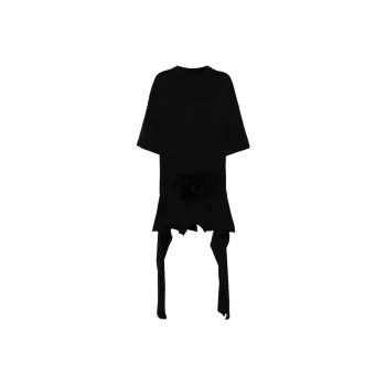 MM6 Maison Margiela Flocked Logo Jersey Midi Dress