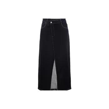 ONLY Denim Long Skirts Women's 1000 Washed Blue Denim 1000JEANS BLUE