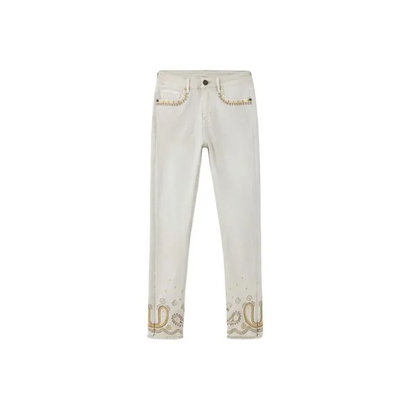 Desigual Casual Pants Women's White-0